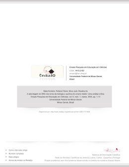 Redalyc.A abordagem do DNA nos livros de biologia e qu&iacute;mica do