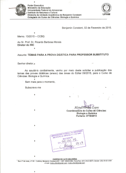 INC - Biologia Molecular, Instrumenta&ccedil;&atilde;o para o Ensino de Biologia