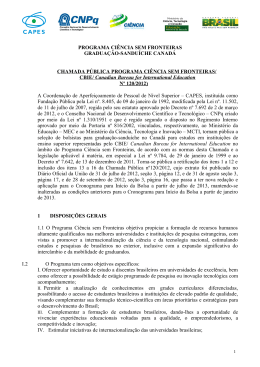 Retificação V - Chamada Canadá - Portal de Editais e Concursos