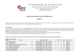 Edital Vestibular de Inverno 2015/2