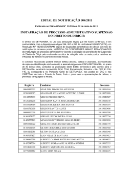 Edital de Notifica&ccedil;&atilde;o N&ordm; 04-2011