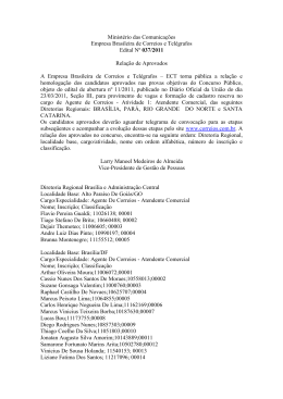 MINIST&Eacute;RIO DAS COMUNICA&Ccedil;&Otilde;ES