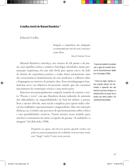 A malha stretch de Manuel Bandeira