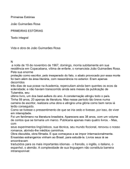 Primeiras Est&oacute;rias