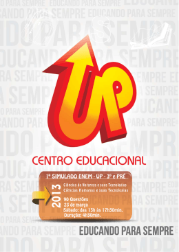 1&ordm; SIMULADO ENEM - UP - 3&ordm; e PR&Eacute;