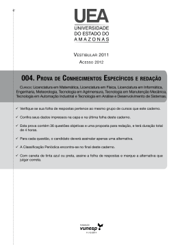 Provas de conhecimentos espec&iacute;ficos