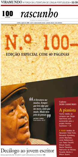 Decálogo ao jovem escritor - Jornal Rascunho