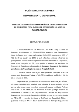 POL&Iacute;CIA MILITAR DA BAHIA DEPARTAMENTO DE