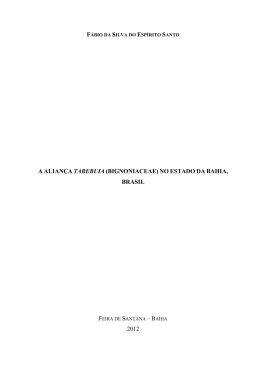 a alian&ccedil;a tabebuia (bignoniaceae)