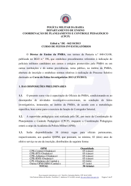 POL&Iacute;CIA MILITAR DA BAHIA DEPARTAMENTO DE ENSINO