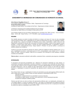 1 saneamento e morbidade em comunidades do nordeste