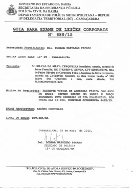 guia para exame de les&otilde;es corporais