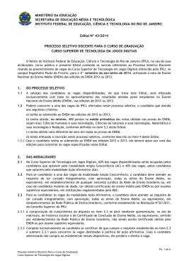 Edital N&ordm; 43.2014 - CST em Jogos Digitais (1)