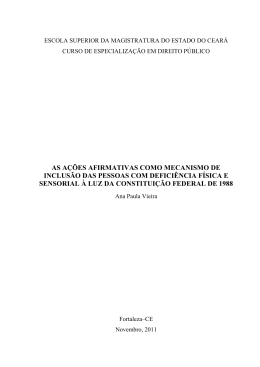 as a&ccedil;&otilde;es afirmativas como mecanismo de inclus&atilde;o das pessoas