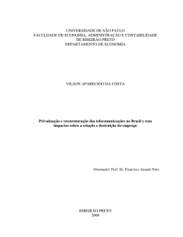Privatiza&ccedil;&atilde;o e reestrutura&ccedil;&atilde;o das telecomunica&ccedil;&otilde;es no Brasil e