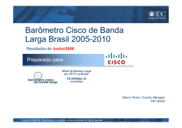 Barômetro Cisco de Banda Larga Brasil 2005-2010
