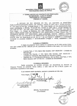 1° termo aditivo ao contrato de prestação de serviços