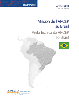 Visita técnica da ARCEP ao Brasil