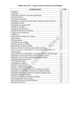IPTs VARAS C&Iacute;VEIS INTERIOR - Tribunal de Justi&ccedil;a de Minas Gerais