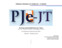Procedimento Operacional Padr&atilde;o