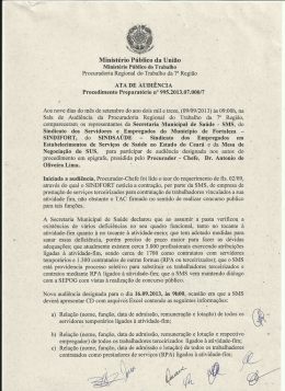 Veja ata da audiência com o MPT