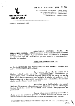 notificação extrajudicial - sinpro-sp
