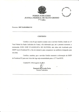 Clique aqui e veja certid&atilde;o comprovando que o Jo&atilde;o Evangelista