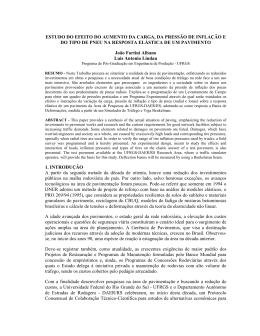 ESTUDO DO EFEITO DO AUMENTO DA CARGA, DA PRESS&Atilde;O DE
