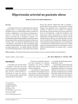 Hipertens&atilde;o arterial no paciente obeso