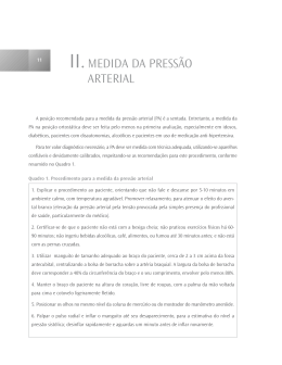 II.MEDIDA DA PRESS&Atilde;O ARTERIAL