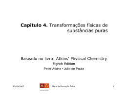 Cap 4 - Transforma&ccedil;&otilde;es F&iacute;sicas de Subst&acirc;ncias Puras