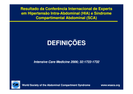 World Society of the Abdominal Compartment Syndrome