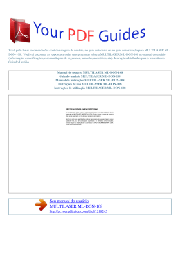 ML-DON-108 - Instru&ccedil;&otilde;es de utiliza&ccedil;&atilde;o