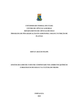 Disserta&ccedil;&atilde;o N&deg; 276 - Solos e Nutri&ccedil;&atilde;o de Plantas / UFC