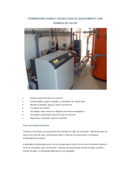 porhehores sobre a tecnologia dd &agrave;ciu eciment&uacute; cdm bombas de calor