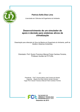 Desenvolvimento de um simulador de apoio &agrave; decis&atilde;o para