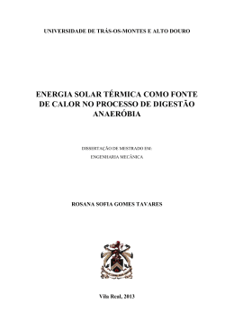 energia solar t&eacute;rmica como fonte de calor no processo de digest&atilde;o