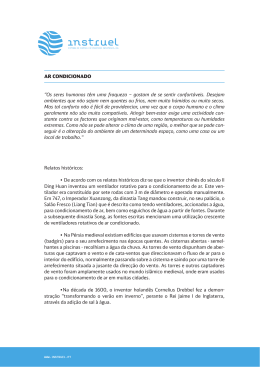 AR CONDICIONADO &ldquo;Os seres humanos t&ecirc;m uma