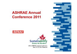 ASHRAE Annual Conference 2011