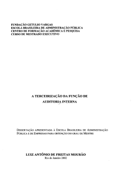 auditoria interna - Sistema de Bibliotecas FGV