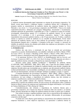 1 A Auditoria Interna das Empresas Listadas no Novo