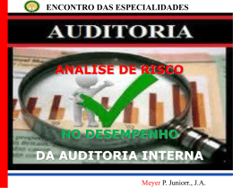 analise de risco no desempenho da auditoria interna