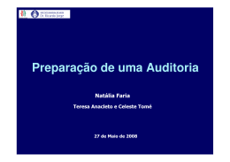 Prepara&ccedil;&atilde;o de uma auditoria