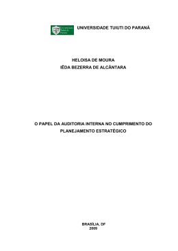 O PAPEL DA AUDITORIA INTERNA - TCC On-line