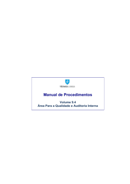 9.4 &ndash; &Aacute;rea para a Qualidade e Auditoria Interna 12.2014