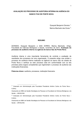 1 AVALIAÇÃO DO PROCESSO DE AUDITORIA INTERNA NA
