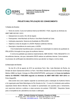 Curso de Auditoria Interna da ISSO/IEC 17025 - IPB