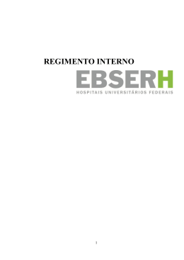 REGIMENTO INTERNO - Ebserh
