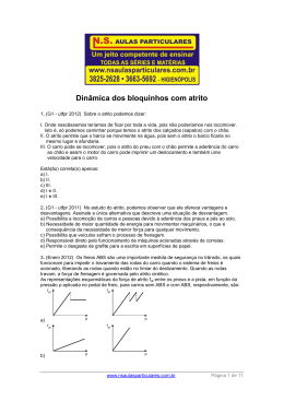 Din&acirc;mica dos bloquinhos com atrito