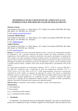 determina&ccedil;&atilde;o do coeficiente de atrito em altas temperaturas